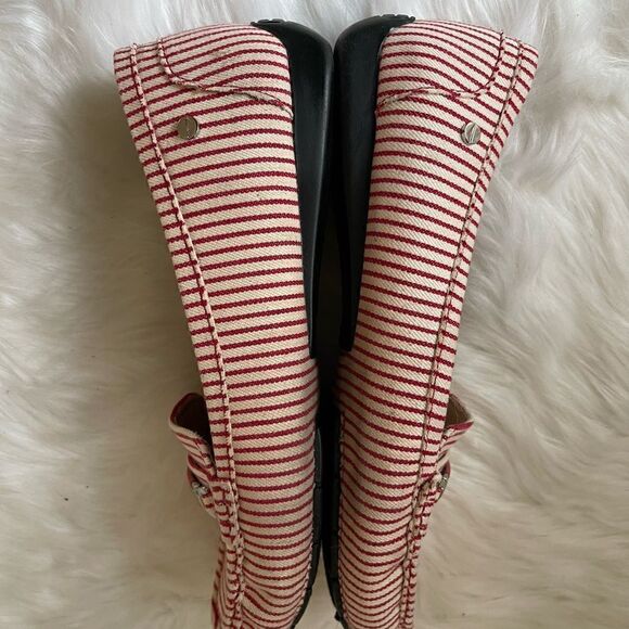 Life Stride vanity red & white stripes slip on loafers with memory foam … - Picture 6 of 9
